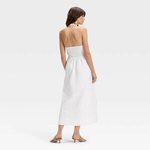 A New Day Women's Eyelet Maxi A-Line Dress, Size M